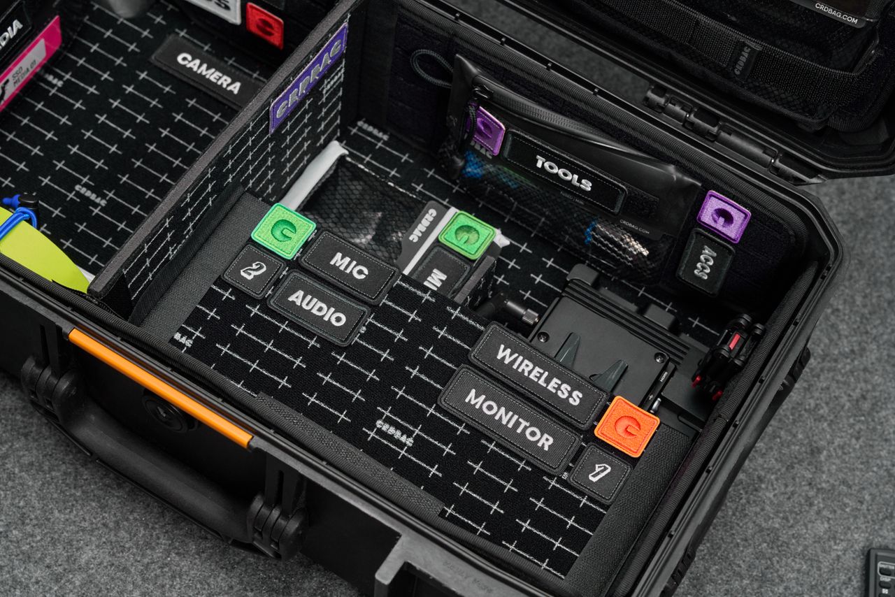 The Art of Drawing Readers In: Your attractive post title goes here An organized hardcase displaying labeled compartments for camera, audio, and wireless equipment.